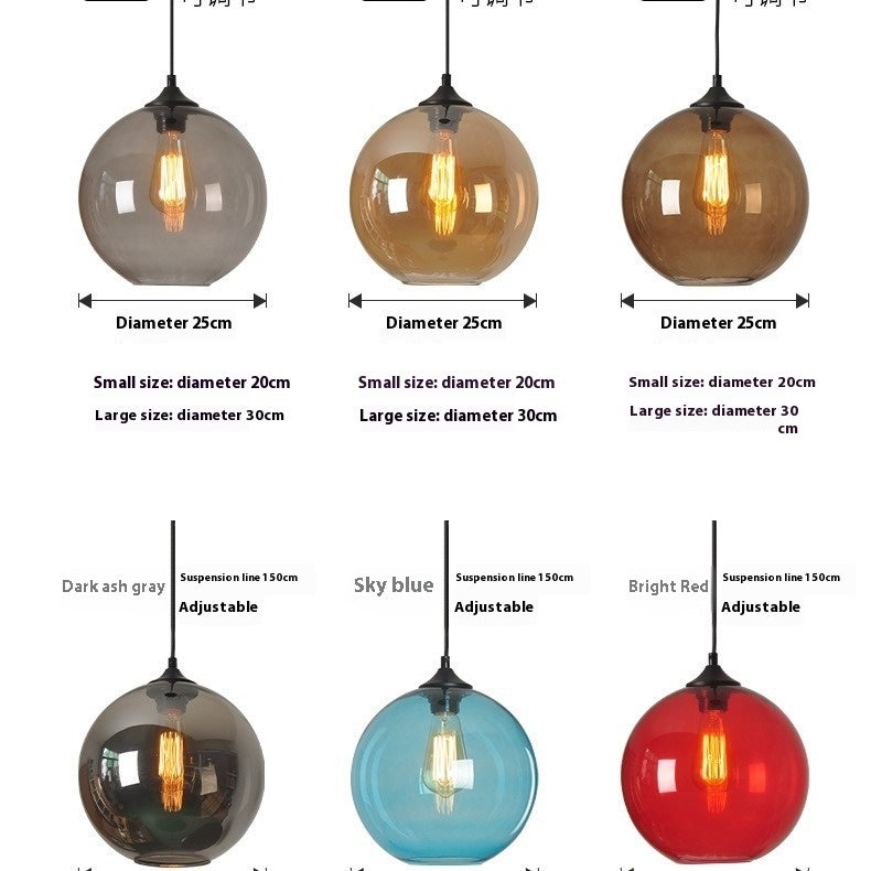 Creative Colored Glass Ball Chandelier