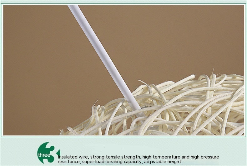 Pastoral Rattan Yestar Moon Chandelier