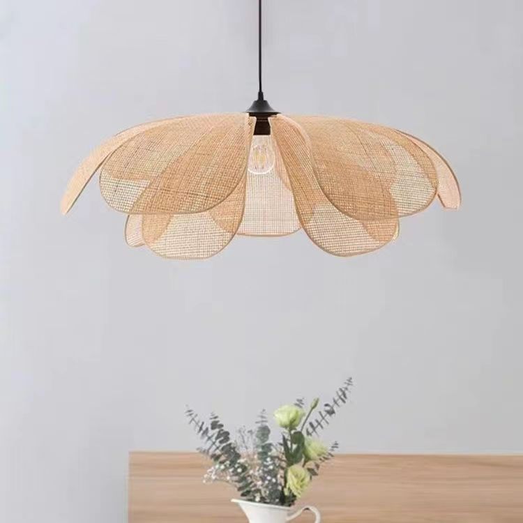 Creative Handmade Rattan Petal Chandelier