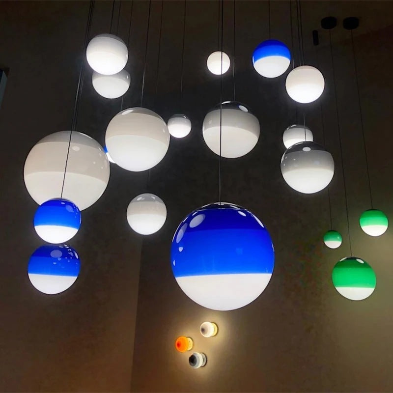 Nordic Minimalist Colorful Glass Chandelier