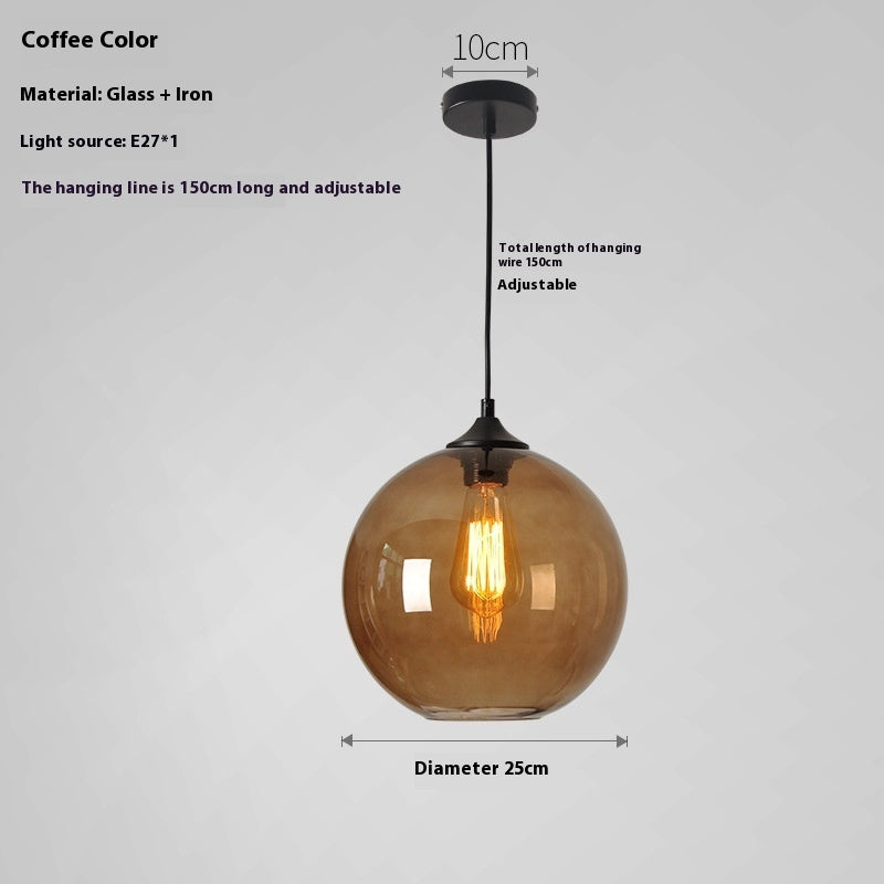 Creative Colored Glass Ball Chandelier