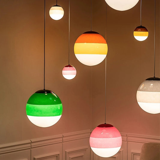 Nordic Minimalist Colorful Glass Chandelier