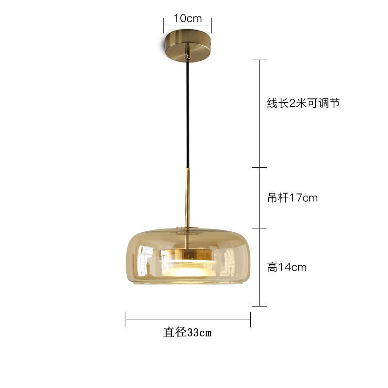 Glass Study Bedroom Bedside Chandelier